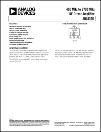 Click here to download ADL5320 Datasheet