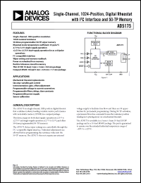 Click here to download AD5175BCPZ-10-RL7 Datasheet