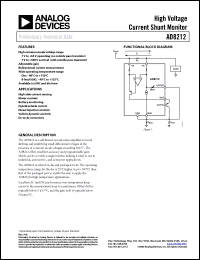 Click here to download AD8212 Datasheet