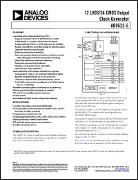 Click here to download AD9522-5BCPZ-REEL7 Datasheet