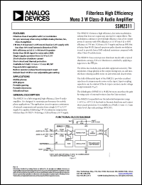 Click here to download SSM2311 Datasheet