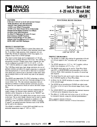 Click here to download AD420AR Datasheet