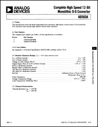 Click here to download AD565SD/BIN Datasheet