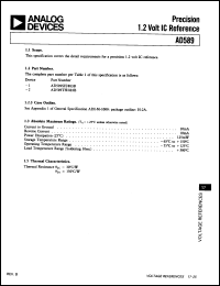 Click here to download AD589JH/+ Datasheet