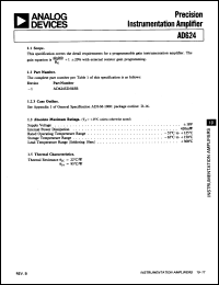 Click here to download AD624CD/+ Datasheet