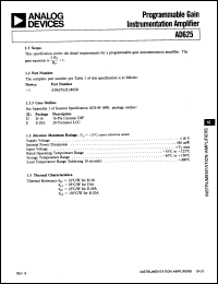 Click here to download AD625CD/+ Datasheet