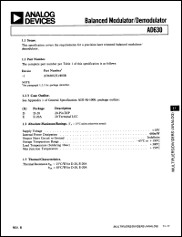 Click here to download AD630JN/+ Datasheet