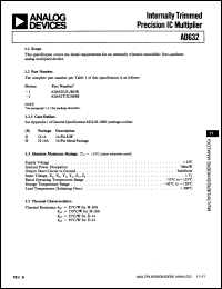 Click here to download AD632BD/+ Datasheet