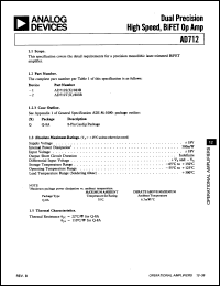 Click here to download AD712TH Datasheet