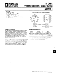 Click here to download ADG200CJ Datasheet