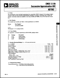 Click here to download AD7582BD/+ Datasheet