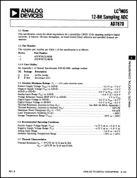 Click here to download AD7870SE/883B Datasheet