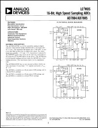 Click here to download AD7885TQ Datasheet