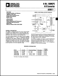 Click here to download AD9011TMB Datasheet