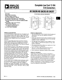 Click here to download ADDAC85MILCBI-V/883B Datasheet