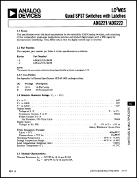 Click here to download ADG222BCHIPS Datasheet