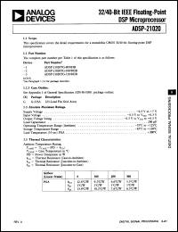 Click here to download ADSP21020KG100 Datasheet