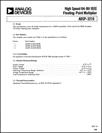 Click here to download ADSP3210TG Datasheet