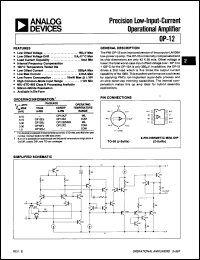 Click here to download OP12BZ/883 Datasheet