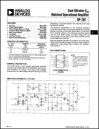 Click here to download OP207AY/883 Datasheet