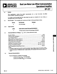 Click here to download OP227CY/883 Datasheet