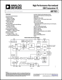 Click here to download ADF7021 Datasheet