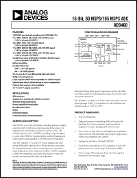 Click here to download AD9460 Datasheet
