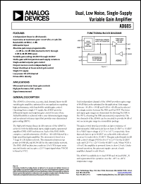 Click here to download AD605ARZ-RL7 Datasheet