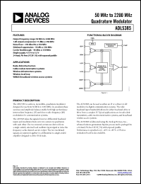 Click here to download ADL5385ACPZ-R7 Datasheet