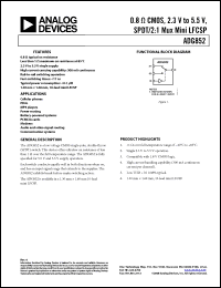 Click here to download ADG852BCPZ-REEL71 Datasheet