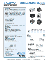 Click here to download MTJ108901 Datasheet