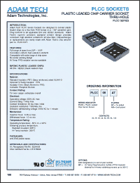 Click here to download PLCC100AT Datasheet