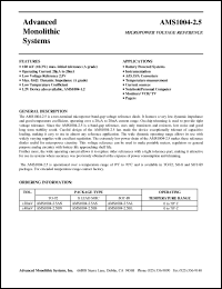 Click here to download AMS1004-25 Datasheet