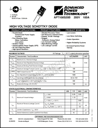 Click here to download APT100S20 Datasheet