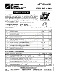 Click here to download APT12040JLL Datasheet