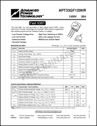 Click here to download APT33GF120 Datasheet