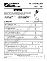 Click here to download APT20GF120KR Datasheet