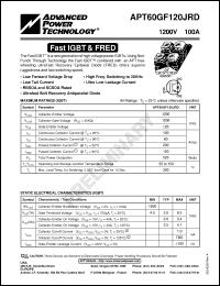 Click here to download APT60GF120 Datasheet