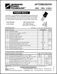 Click here to download APT20M22B2 Datasheet