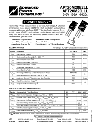 Click here to download APT20M20B2 Datasheet