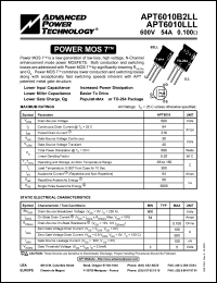 Click here to download APT6010LLL Datasheet