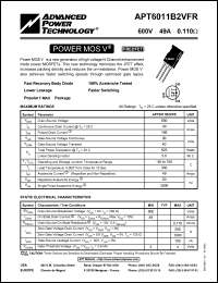 Click here to download APT6011B2VFR Datasheet