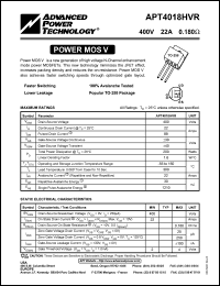 Click here to download APT4018HVR Datasheet