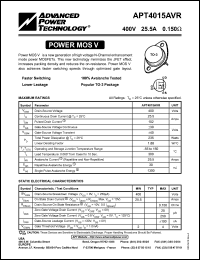 Click here to download APT4015AVR Datasheet