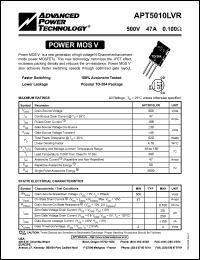 Click here to download APT5010LVR Datasheet