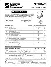 Click here to download APT5030AVR Datasheet