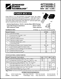 Click here to download APT5020BLC Datasheet