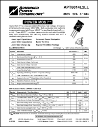 Click here to download APT8014L2LL Datasheet