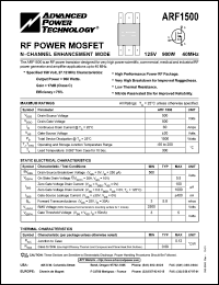 Click here to download ARF1500 Datasheet