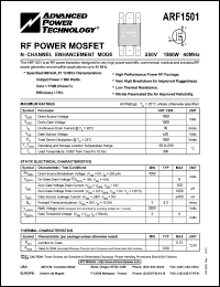 Click here to download ARF1501 Datasheet